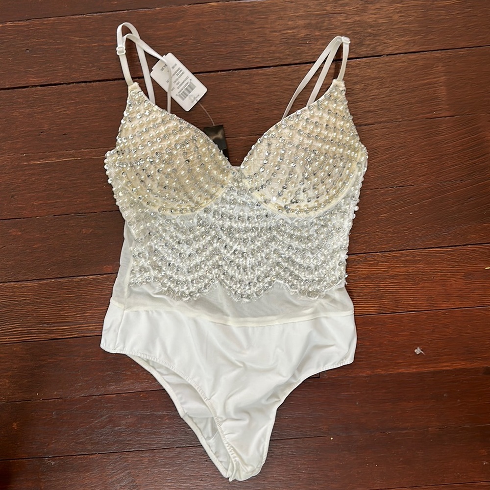 Windsor white embroidered bodysuit